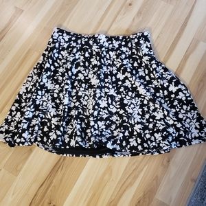 Black and white floral mini skirt by Torrid!